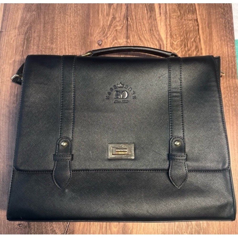 Ease Gave Tote Briefcase Black Laptop Bag